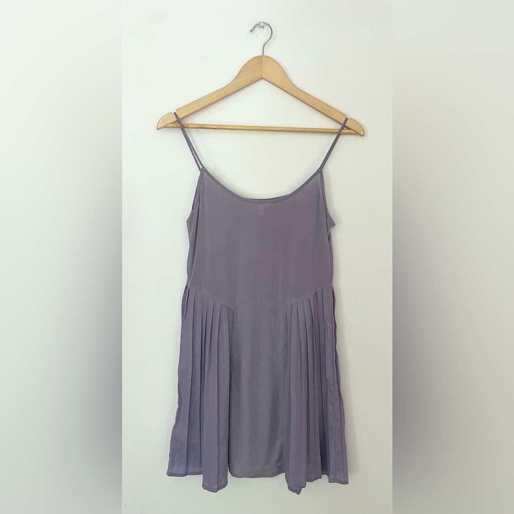 i love h81 Lilac lavender slip Dress pleated small